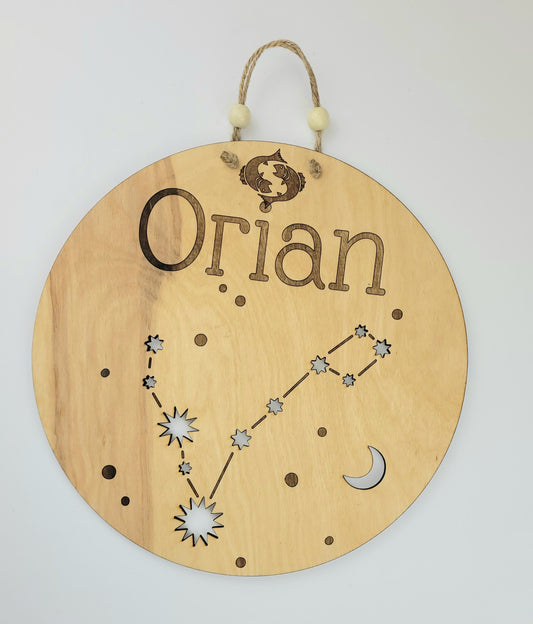 Zodiac Constellation Door Sign